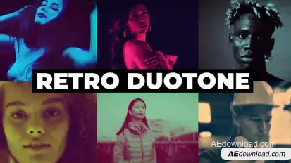 Retro Duotone Effects | After Effects Elements template preview