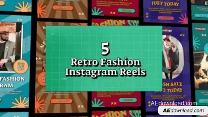 Retro Fashion Instagram Reels and Strories Product Promo template preview