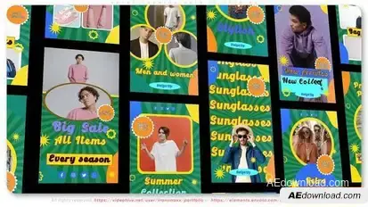 Retro Fashion Sale IG Stories Openers template preview