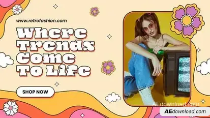 Retro Fashion Slideshow Promo Openers template preview