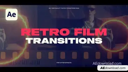 Retro Film Transitions Elements template preview