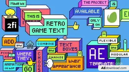 Retro Game Text Titles template preview