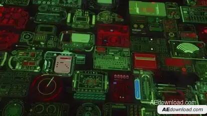 Retro HUD UI Package Elements template preview