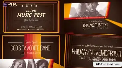 Retro Music Festival 2.1 Video Displays template preview