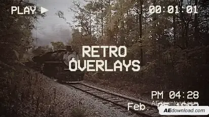 Retro Overlay Elements template preview
