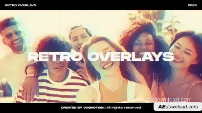 Retro Overlays Elements template preview
