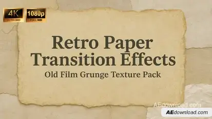 Retro Paper Transition Effects – Old Film Grunge & Texture Pack Elements template preview