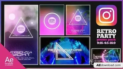 Retro Party Pack Openers template preview
