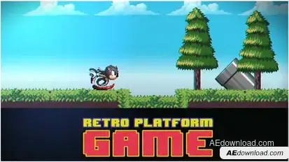 Retro Platform Game Openers template preview
