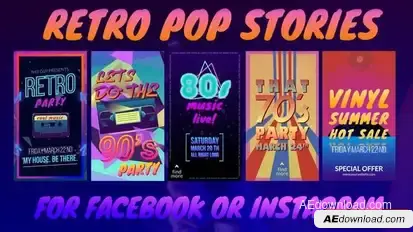 Retro Pop Stories Openers template preview