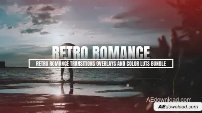 Retro Romance Transitions Overlays and Color LUTs Bundle Elements template preview