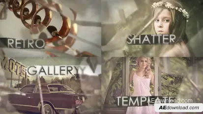 Retro Shatter Gallery Video Displays template preview