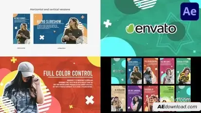Retro Slides And Stories for After Effects Openers template preview