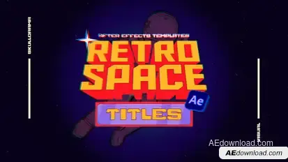 Retro Space Titles Titles template preview