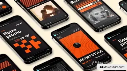 Retro Stories Pack Product Promo template preview