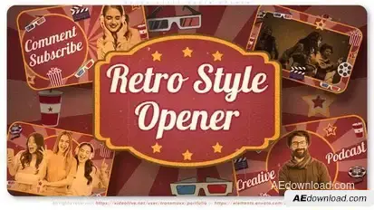 Retro Style Media Opener Openers template preview