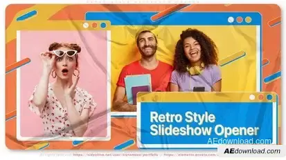 Retro Style Slideshow Opener Openers template preview