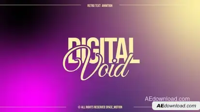 Retro Text Animation | AE Titles template preview