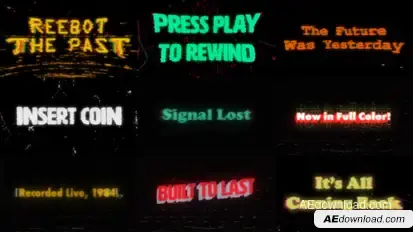 Retro Text Preset Titles template preview