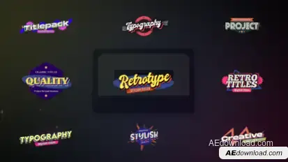 Retro Titles Titles template preview