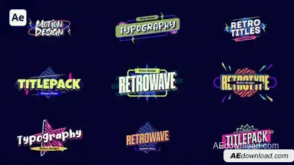 Retro Titles Titles template preview