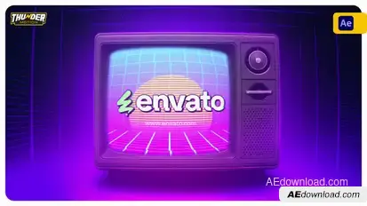 Retro TV Intro Logo Stings template preview