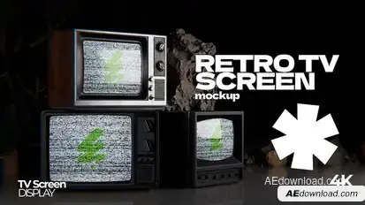 Retro TV Screen Mockup Video Displays template preview