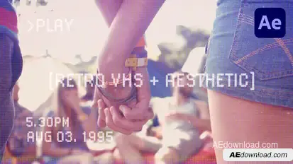 Retro VHS Aesthetic Titles Titles template preview