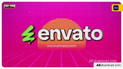 Retro VHS Glitch Intro Logo Stings template preview
