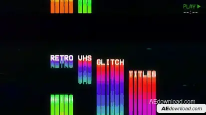 Retro VHS Glitch Titles Titles template preview