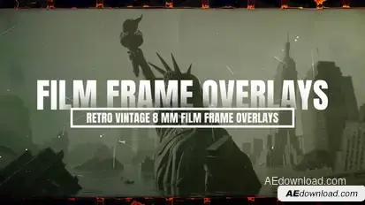 Retro Vintage 8MM Film Frame Overlays For After Effects Elements template preview