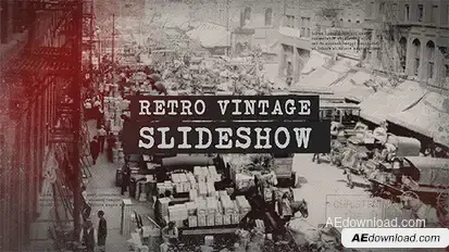 History Slideshow / Retro Vintage Opener / Old Memories Photo Album / Significant Events of Past Video Displays template preview