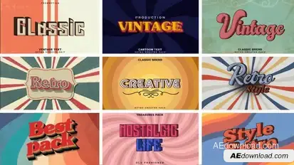 Retro Vintage Titles Titles template preview