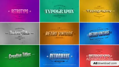 Retro Vintage Titles vol.01 Titles template preview