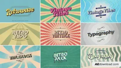 Retro Vintage Titles vol.02 Titles template preview