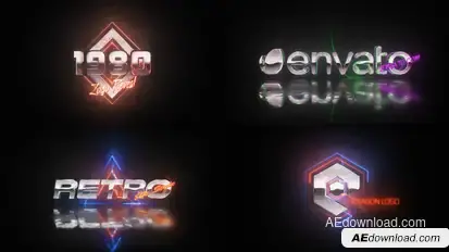 Retro Wave Logo Logo Stings template preview