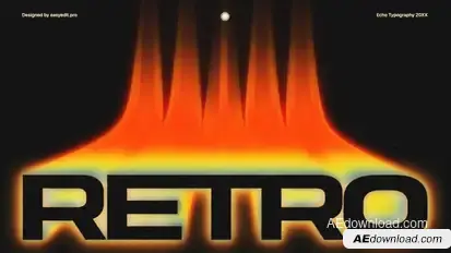 Retro Wave Typography Titles template preview