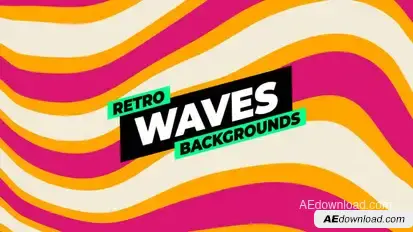 Retro Waves Backgrounds Elements template preview