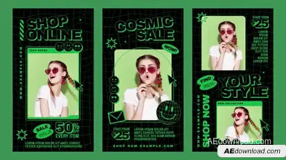 Retro Y2K Video Template Video Displays template preview