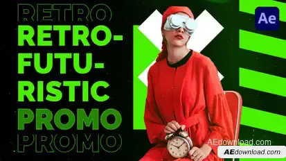 Retrofuturistic Promo Product Promo template preview