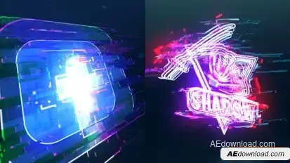 Reverse Glitch Logo Logo Stings template preview