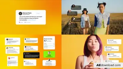 Review / Feedback Product Promo template preview