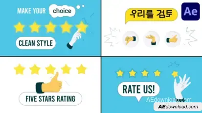 Reviews & Rates Explainer for After Effects Titles template preview