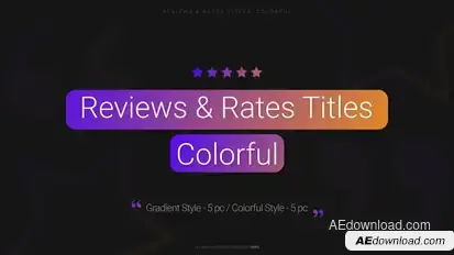 Reviews & Rates Titles: Colorful Titles template preview