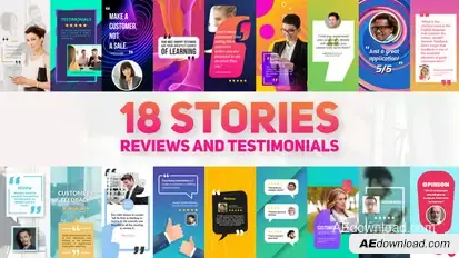 Reviews And Testimonials Insta Pack Openers template preview