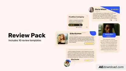 Reviews Pack Titles template preview