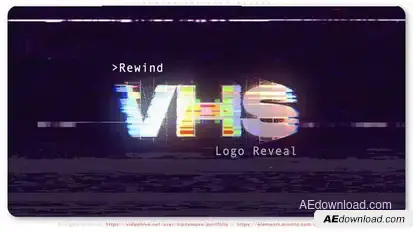 Rewind VHS Logo Reveal Logo Stings template preview