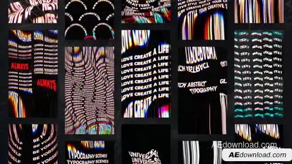 RGB Abstract Kinetic Stories Titles template preview