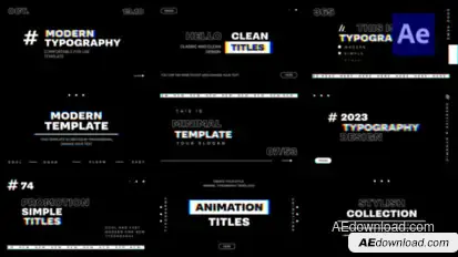 RGB and Clean Typography Titles Titles template preview