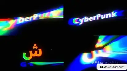 RGB Glitch Logo Logo Stings template preview